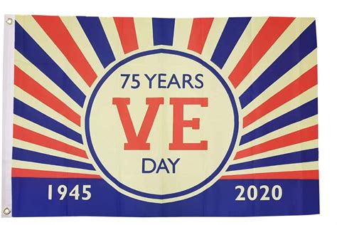 VE Day Flag (A) 75 Years 75th Anniversary 5ft x 3ft (DESIGN A ...