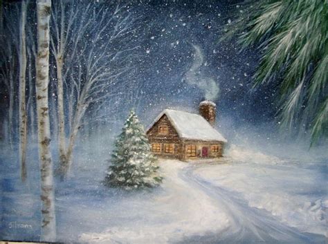 You have to see Let it Snow on Craftsy! | Winter scene paintings, Winter landscape painting ...