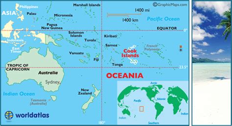 Cook Islands Map / Geography of the Cook Islands / Map of the Cook ...