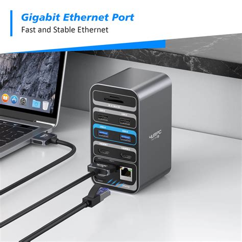 4URPC Laptop Docking Station Dual Monitor for MacBook Pro/Air(NON-M1)