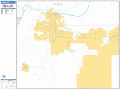 Yuma Arizona Zip Code Wall Map (Basic Style) by MarketMAPS