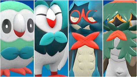 FULL ROWLET EVOLUTION FORMS TEAM! Shiny Rowlet, Dartrix, Decidueye ...