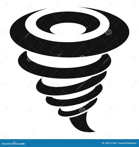 Cyclone Tornado Icon, Simple Style Stock Vector - Illustration of power, phenomenon: 185312764