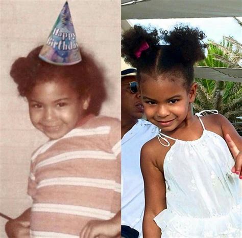 Beyonce & Blue Ivy when they both were young..... Queen Bee Beyonce ...