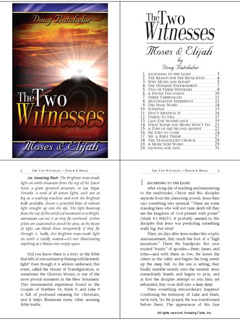 Two Witnesses - Moses & Elijah, The by Doug Batchelor | Elijah | Jesus