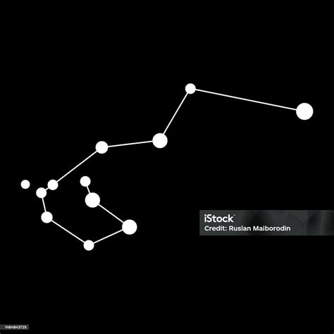 Carina Constellation Map Vector Illustration Stock Illustration ...