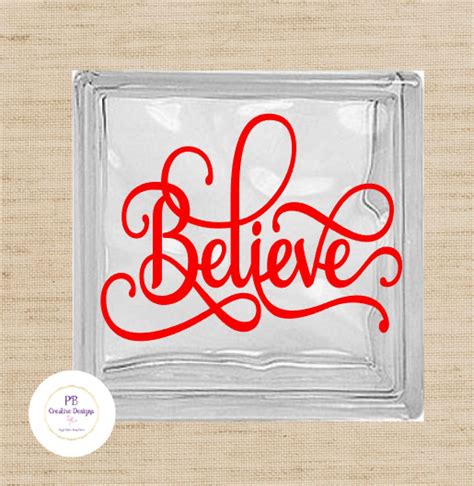 Vinyl Design Only Believe - Etsy