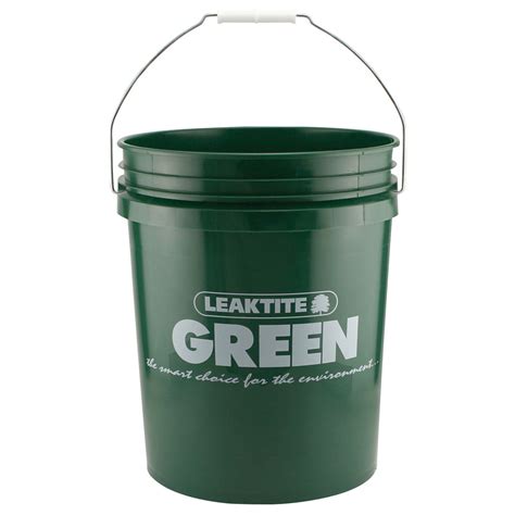 Recycled HDPE Green 5 Gallon Bucket & Lid | U.S. Plastic Corp.