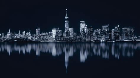 New York City Wallpaper 4K, Night, Cityscape, City lights