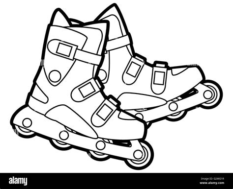 Rollerblades on white background Stock Photo - Alamy