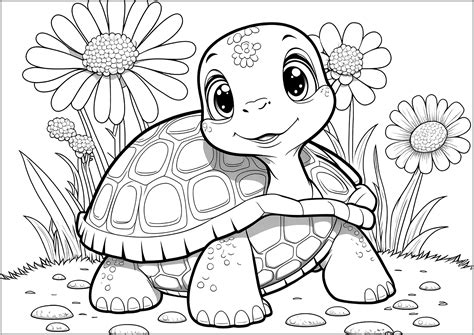 Turtle Drawing For Kids