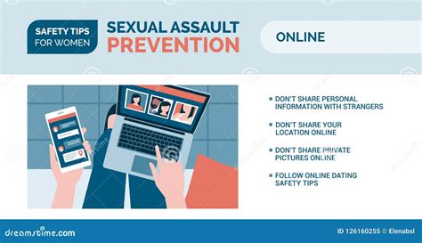 Sexual Assault Prevention: How To Be Safe Online Stock Vector - Illustration of phone, issue ...