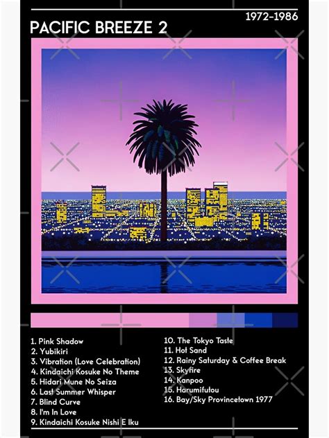 "Pacific Breeze 2 Album Cover - Various Artists | City Pop | 70s 80s 90s | Track List |" Poster ...