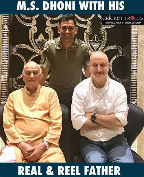 MS Dhoni with his father Pan Singh & actor Anupam Kher - http://ift.tt/1ZZ3e4d | Ms dhoni photos ...