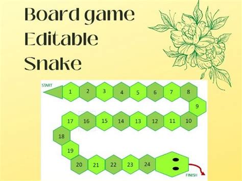 Board game - editable snake | Teaching Resources