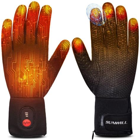 Sunwill Thin Heated Gloves Liners | Finger TouchScreen Heated ...