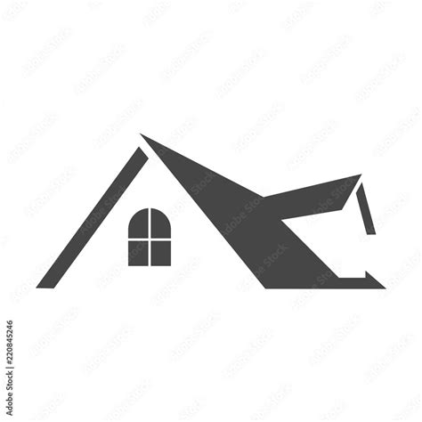 Real estate symbol, Roof icon Stock Illustration | Adobe Stock