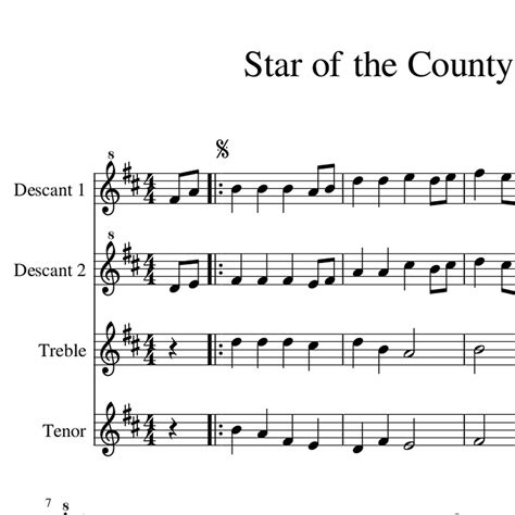 Star of the County Down Recorder Group Sheet Music | Recorders by Georgia