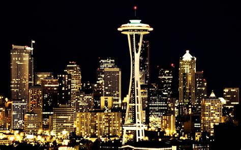 Seattle at Night Wallpapers - Top Free Seattle at Night Backgrounds - WallpaperAccess