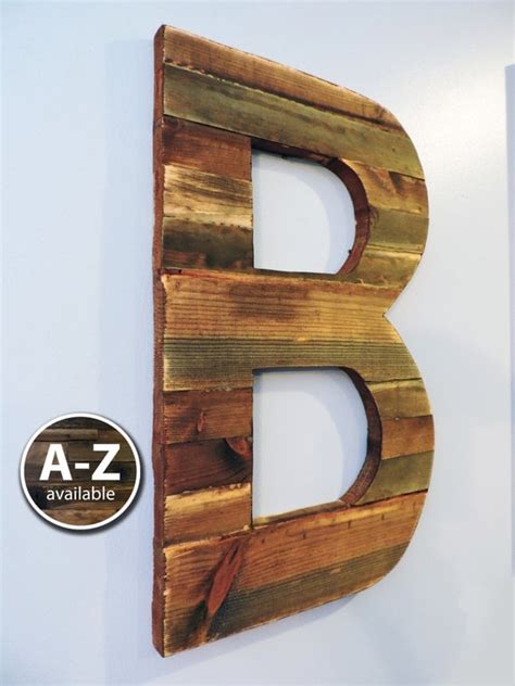 Large Wood Letters Rustic Letter Cutout Custom Wooden Wall