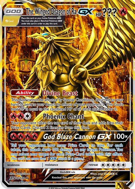 Ra GX (Pokemon Yu-Gi-Oh! God Card ... | Pokemon cards legendary, Cool ...