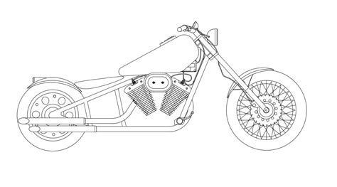 Motorbike CAD Block Free Download - Cadbull