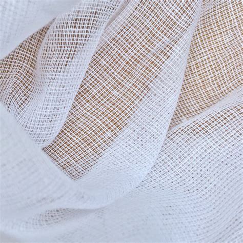 Cotton Scrim, Bleached White Cotton Fabric, Gauze, Art Cloth, Scarf for Nuno Felting, Art and ...