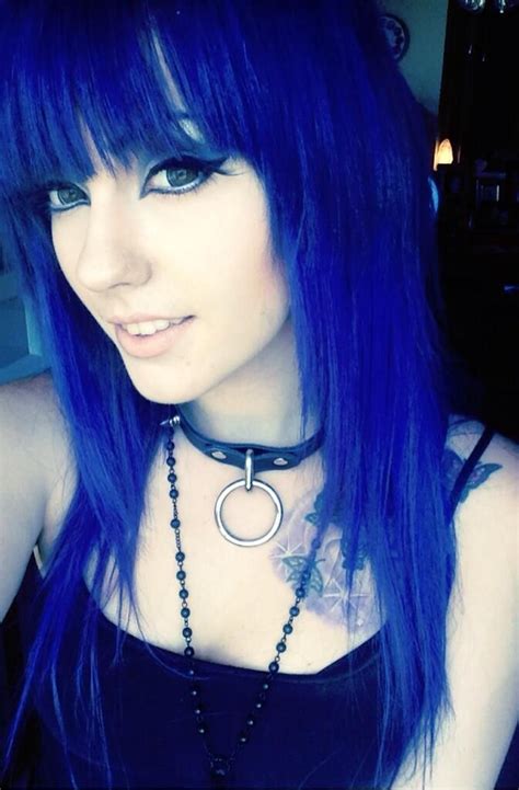 Pin on Hair colors | Scene hair, Blue hair, Pretty hairstyles