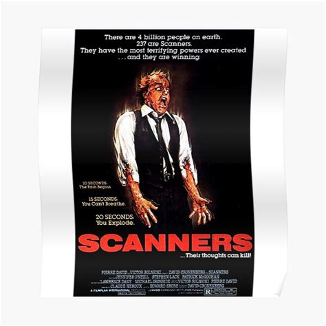 "Scanners 1981 Movie Poster Art Halloween Horror movie scifi film" Poster by ScannersTuyenHo ...