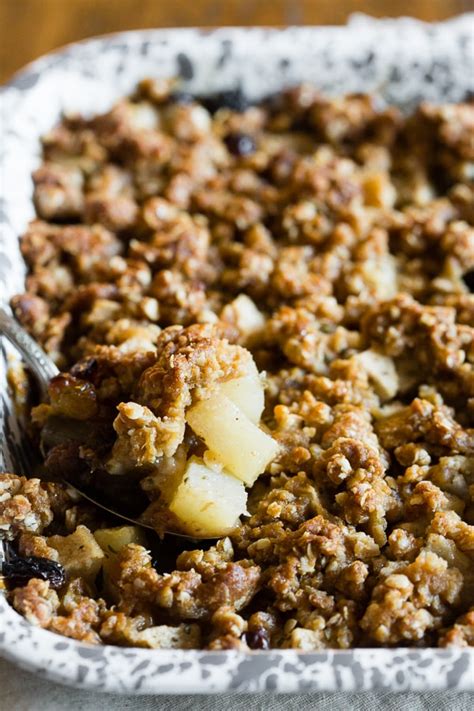 Rosemary Asian Pear Crisp - Nutmeg Nanny