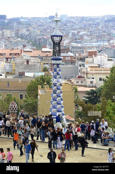 Park Guell or Parc Guell, Barcelona, Spain, Park Guell, Antonio Gaudi's ...