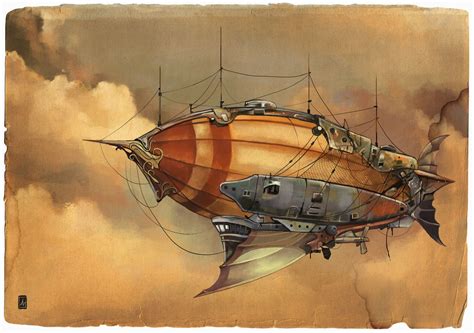 airship illustration, Anton Veretinskiy | Steampunk | Pinterest | More Anton, Illustrations and ...