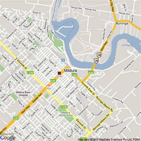 Map of Mildura, Victoria | Hotels Accommodation