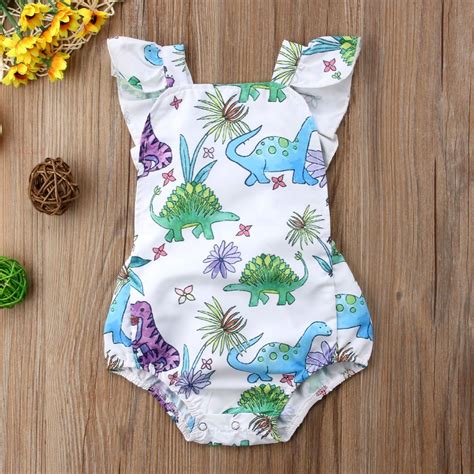 Colorful Dino Infant Romper | Dinosaur outfit, Baby girl, Cute baby clothes