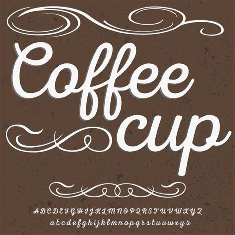 100,000 Coffee font Vector Images | Depositphotos