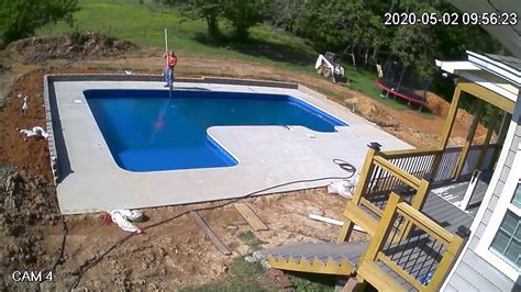 Time Lapse L Shaped Swimming Pool Kit Construction From Pool Warehouse! - YouTube