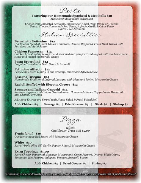 Cucina di Cianci's menus in Hermitage, Pennsylvania, United States