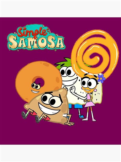 "Simple samosa cartoon" Poster for Sale by Fa5ad | Redbubble