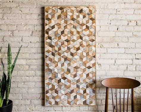 Teruggewonnen hout Wall Art | Houten muur kunst | Hout decor | Geometrische hout Art | Houten ...