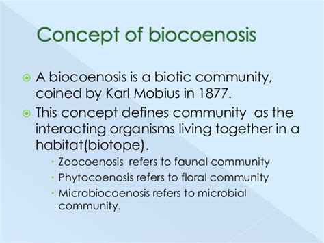 Biological communities