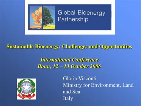 PPT - Sustainable Bioenergy: Challenges and Opportunities International Conference Bonn, 12 – 13 ...