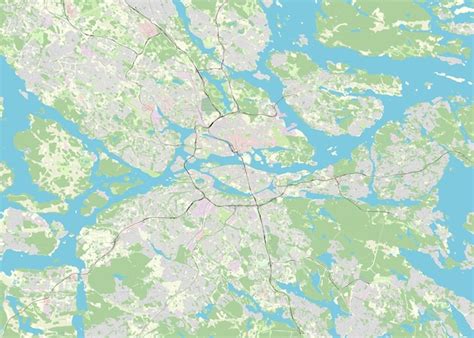 Premium Vector | Vector map of stockholm sweden