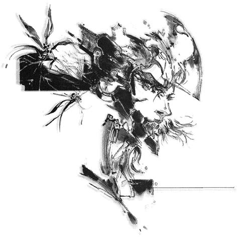 Raiden Head Illustration - Metal Gear Solid 4 Art Gallery