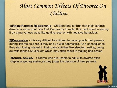 Effects of Divorce On Children