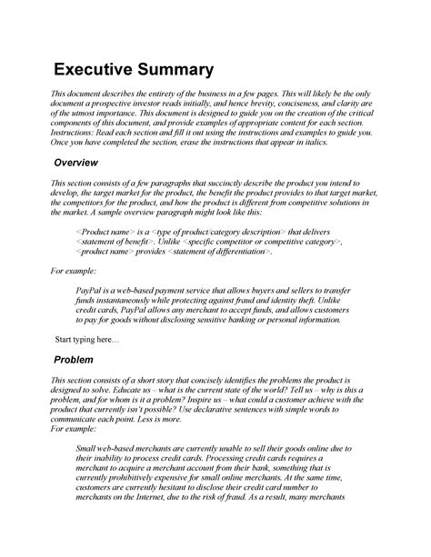 30+ Perfect Executive Summary Examples & Templates - Template Lab