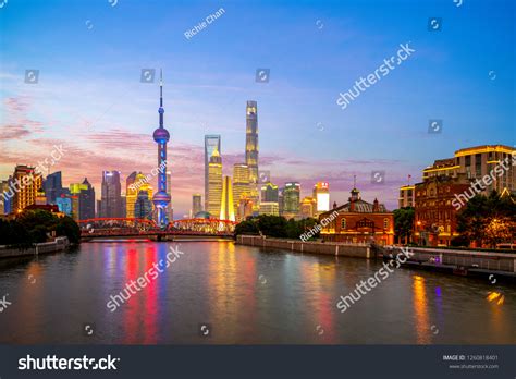 Night View Pudong Shanghai China Stock Photo 1260818401 | Shutterstock