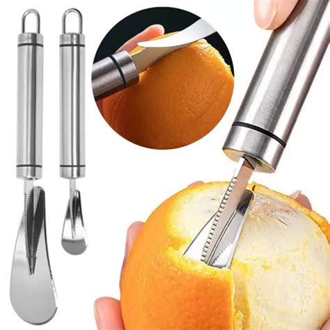 STAINLESS STEEL KITCHEN Tool Orange Lemon Grapefruit Citrus Fruit Peeler Gadgets £8.39 - PicClick UK