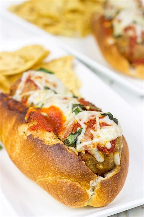 Chicken Parm Meatball Subs | Chicken parm meatballs, Meatball subs, Food