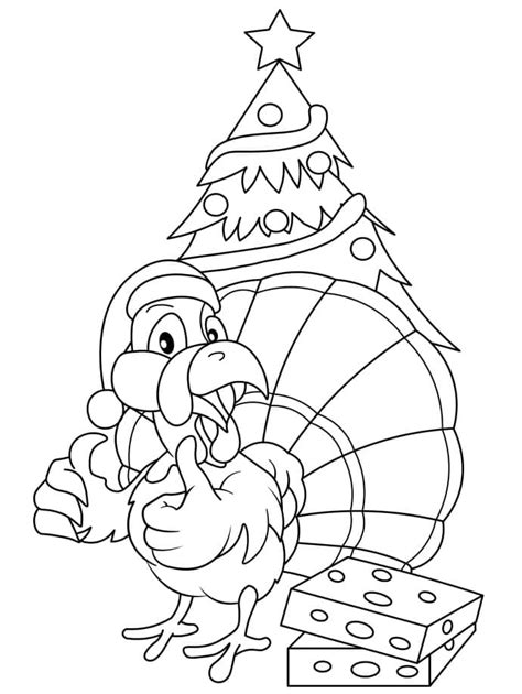 Christmas Turkey coloring page - Download, Print or Color Online for Free