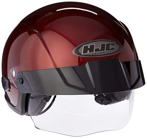 HJC IS-Cruiser Half-Shell Motorcycle Riding Helmet (Wine, Medium ...